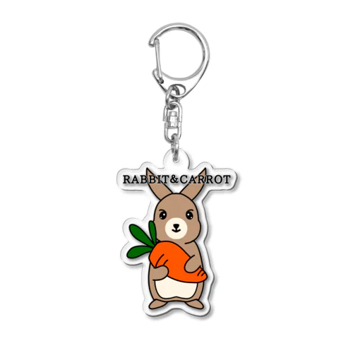 RABBIT＆CAROTTE(STAND UP) Acrylic Key Chain