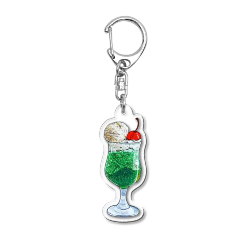 にこまるクリームソーダ Acrylic Key Chain