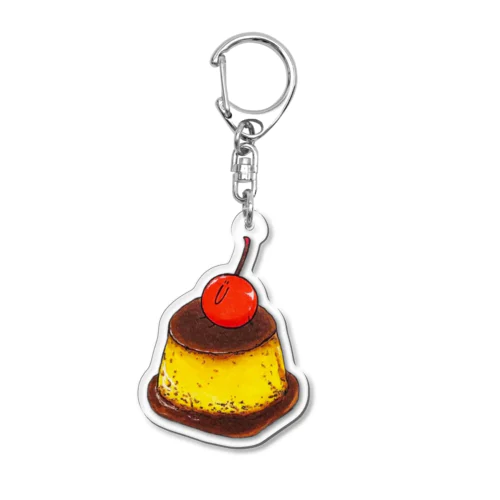 にこまるプリン Acrylic Key Chain