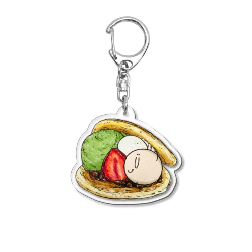 にこまる抹茶アイスどら焼き Acrylic Key Chain