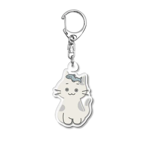 側ニャンこっち向き　キーホルダー Acrylic Key Chain