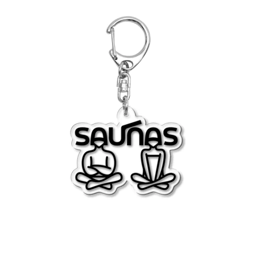 Monochrome.SaunasLogo Acrylic Key Chain