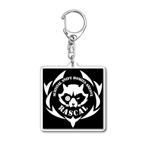 ラスカルくんキーホルダーver.2(黒) Acrylic Key Chain