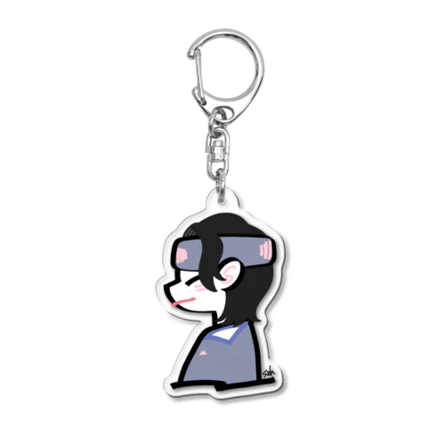 キツネ目さん／ムラサキヘアバンド Acrylic Key Chain