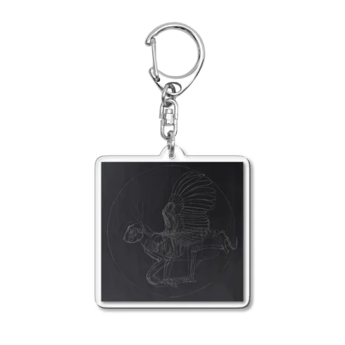 bone rabbit Acrylic Key Chain