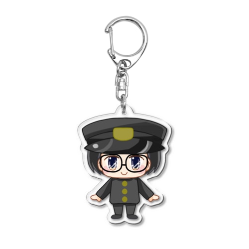 制帽/メガネDK君 Acrylic Key Chain