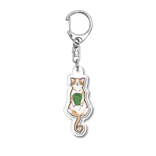 ピーマン猫 Acrylic Key Chain