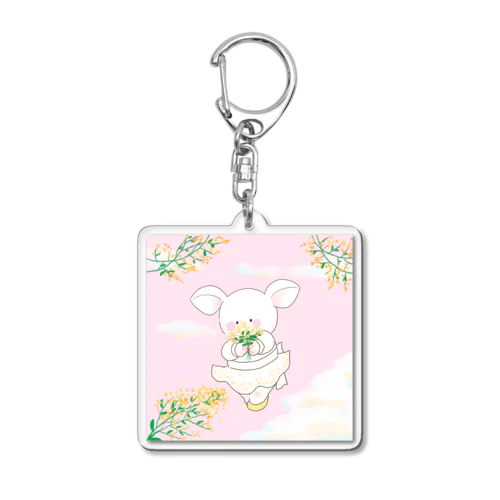 国際女性デー うさぎのはなちゃん Acrylic Key Chain