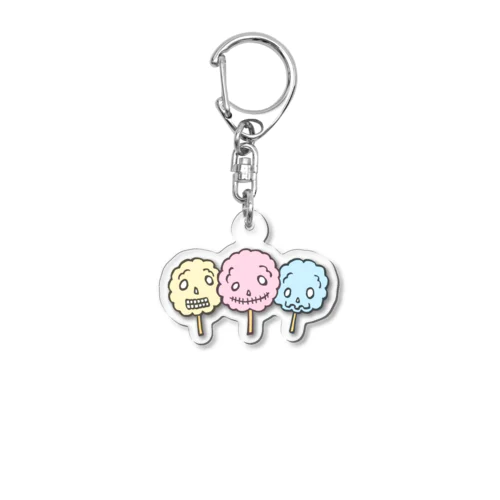 ドクロ風味な綿菓子 Acrylic Key Chain