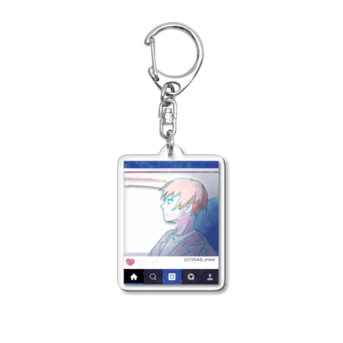 ちがやんSNS風アクキー Acrylic Key Chain