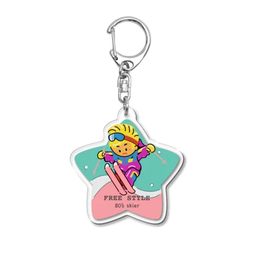 ファンシーフリースタイルスキーヤー 296 Acrylic Key Chain