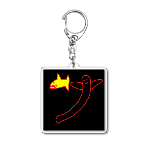 ブラックコブラとサメ Acrylic Key Chain