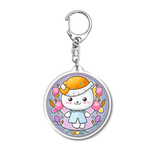 Cutie White Bear Acrylic Key Chain