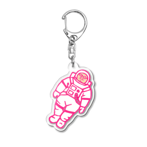 宇宙に行ったジョンソンさん Acrylic Key Chain