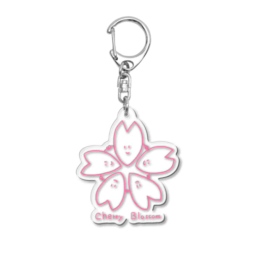 Cherry Blossom Acrylic Key Chain