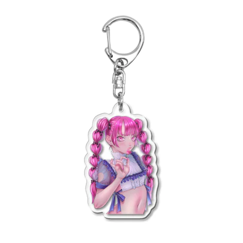 PINK GIRL Acrylic Key Chain