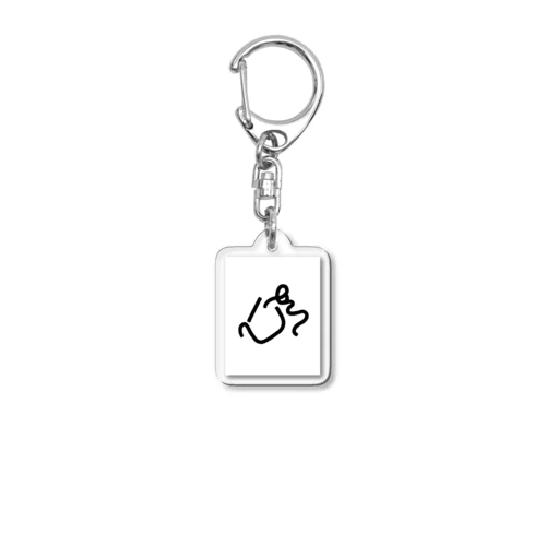 JUNIBUN【white_square】 Acrylic Key Chain