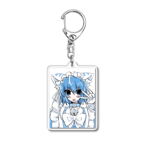 メイドの水色くん ぴーすver. Acrylic Key Chain