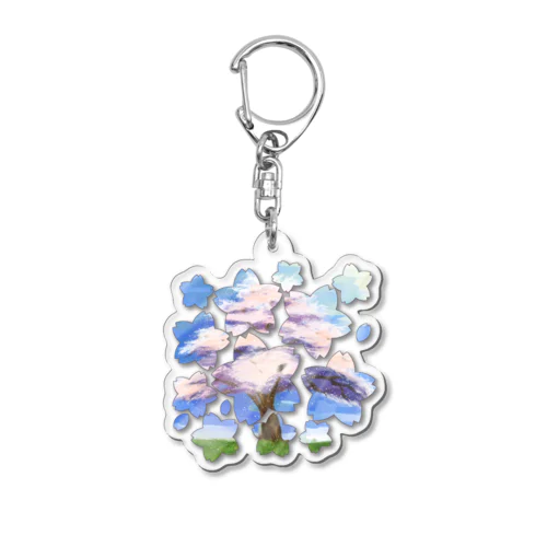 桜満開 Acrylic Key Chain