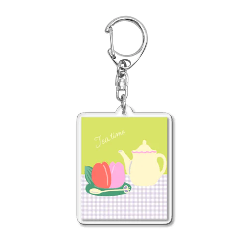 チューリップ×ティーカップ Acrylic Key Chain