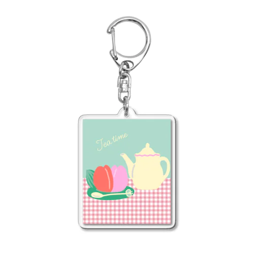 チューリップxティーカップ Acrylic Key Chain