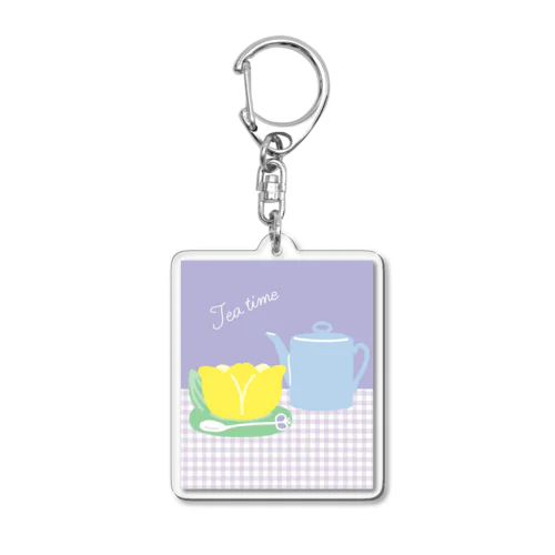 チューリップ×ティーカップ Acrylic Key Chain