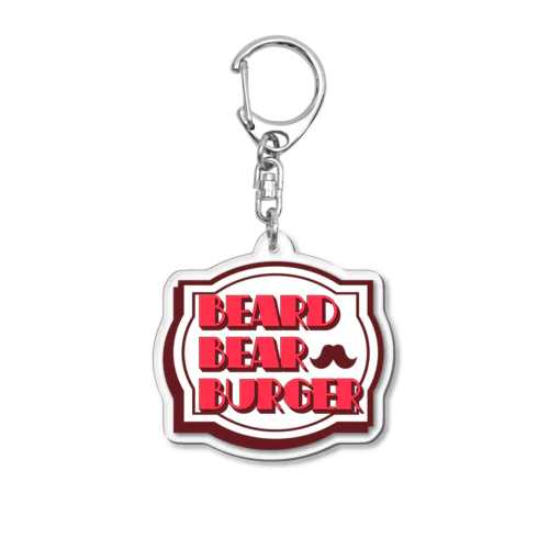 Beard Bear Burger Logo Keychain アクリルキーホルダー