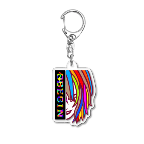 ロゴ0~Begin  『Human』 Acrylic Key Chain