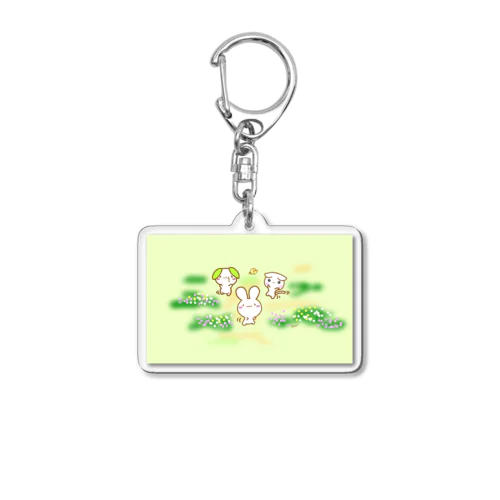 3匹追いかけっこ Acrylic Key Chain