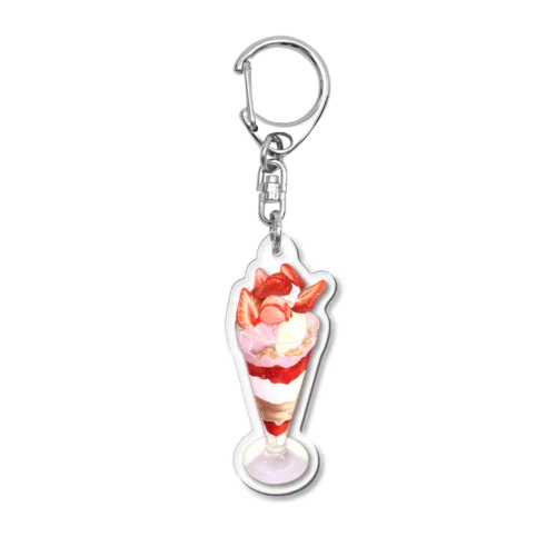 いちごパフェ Acrylic Key Chain