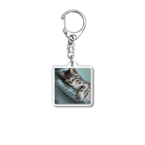 ねているこねこちゃん Acrylic Key Chain