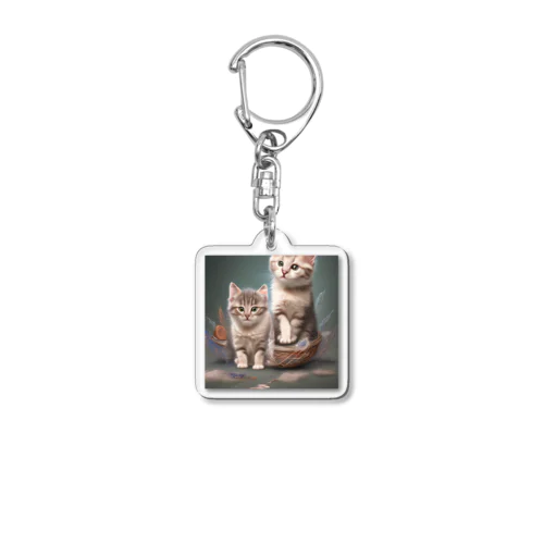 にひきのこねこちゃん Acrylic Key Chain