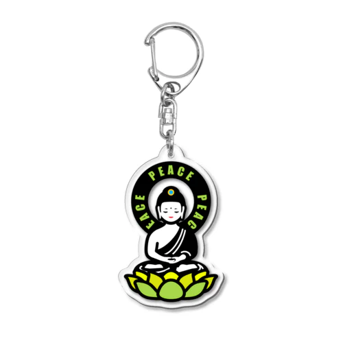 PEACE BUDDHA Acrylic Key Chain