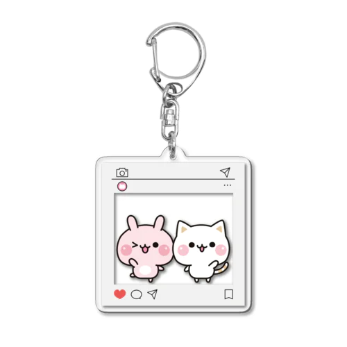 気づかいのできるネコ　SNSでシェアver. Acrylic Key Chain