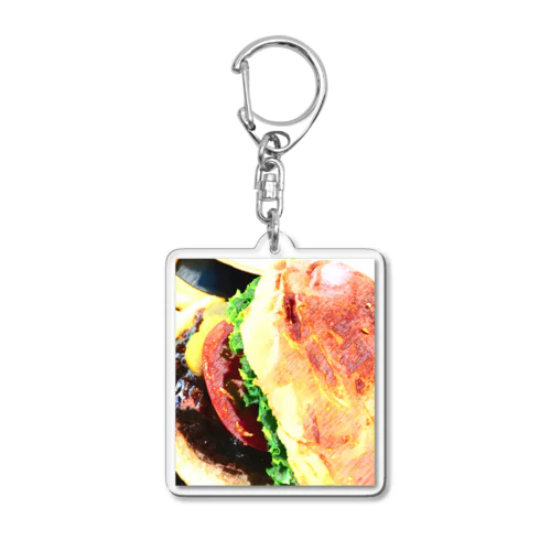 ハンバーガー。 Acrylic Key Chain