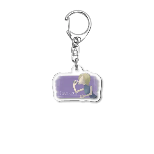 DARTSgirl1_mini Acrylic Key Chain