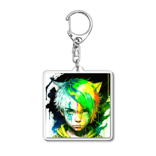 rainbow boy Acrylic Key Chain