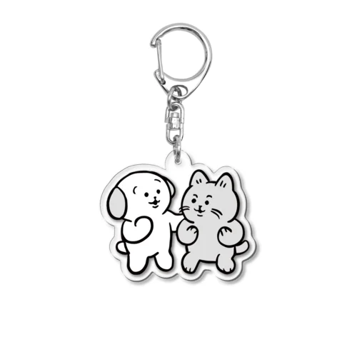 ほがらかいぬねこ Acrylic Key Chain