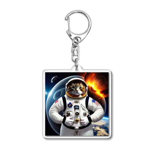 space neko cat3 Acrylic Key Chain