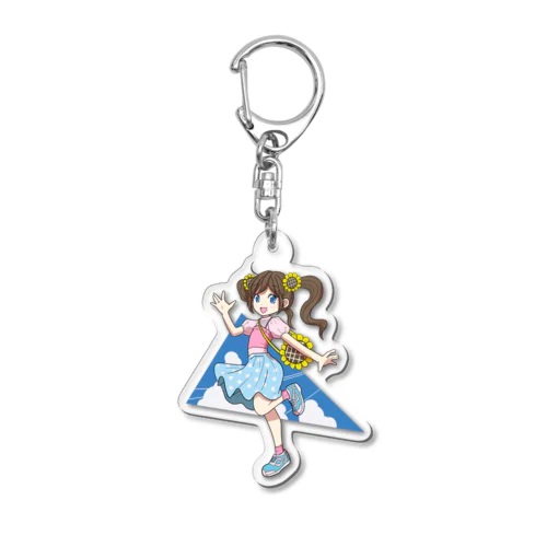 夏の装いの女の子 Acrylic Key Chain