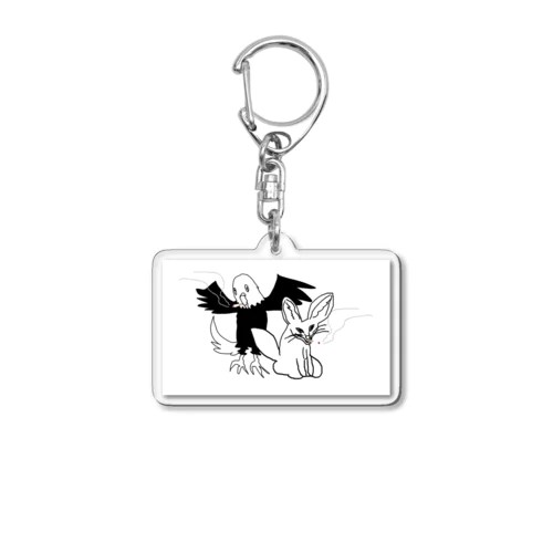 左手鷲とタッチパッドフェネック Acrylic Key Chain