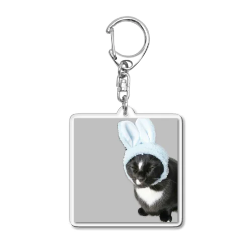 愛猫がうさぎになった Acrylic Key Chain