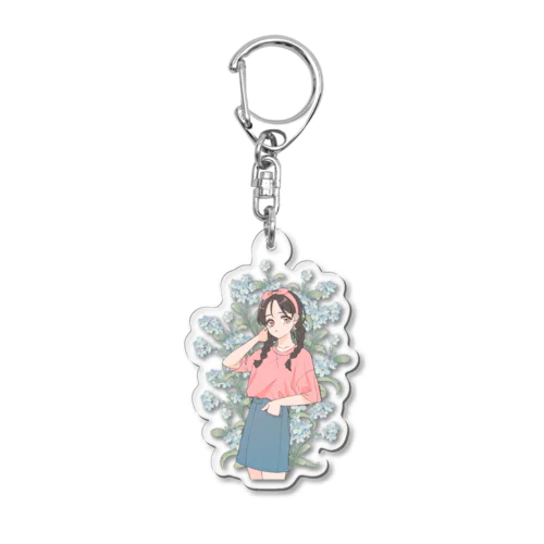 レトロガール Acrylic Key Chain