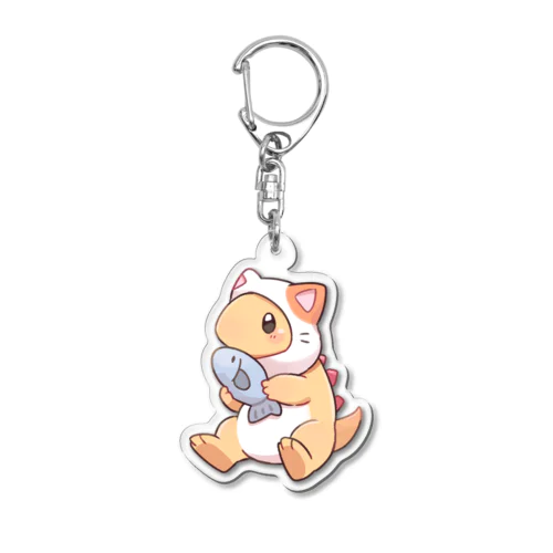 ねこのサウルスくん Acrylic Key Chain