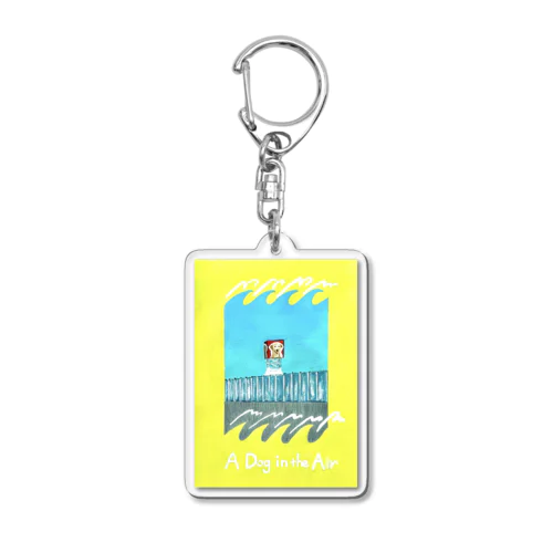 A Dog in the Air Acrylic Key Chain