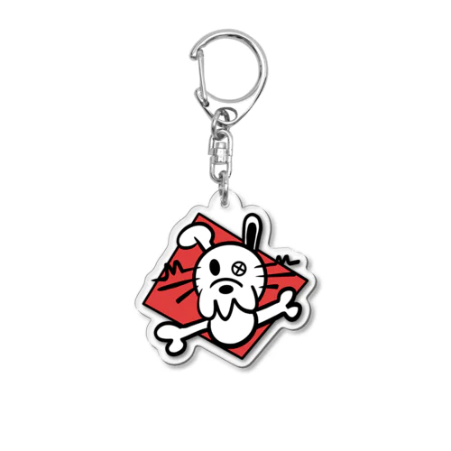 ROCKなうさぎさん Acrylic Key Chain