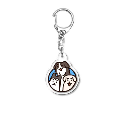 飛び出す犬 Acrylic Key Chain