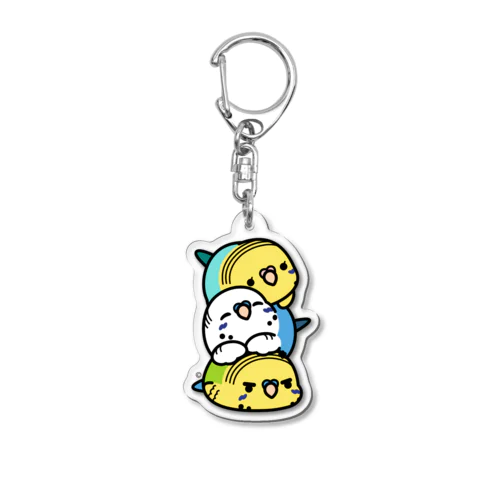 Chubby Bird セキセイ団子　セキセイインコ Acrylic Key Chain