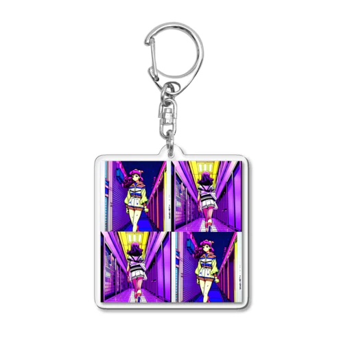 lonely girl_001 Acrylic Key Chain