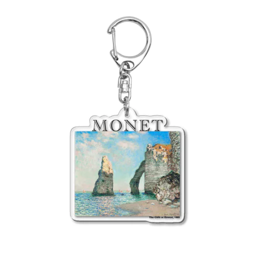 モネ　エトルタの断崖  Claude Monet Acrylic Key Chain